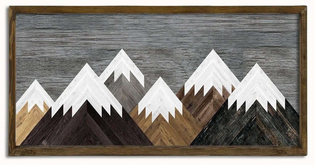 Pintura Decorativa em MDF com Moldura TAH044 – Multicolor – 60 x 120 c