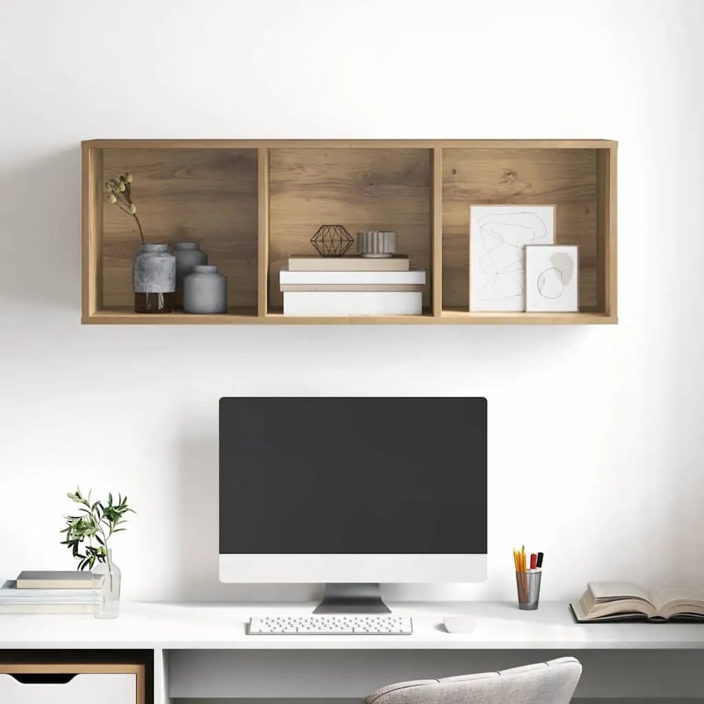 Gabinete para TV carvalho artisiano 37 x 37 x 107 cm