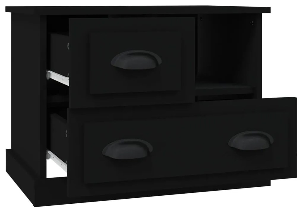 Mesa de cabeceira 60x39x45 cm preto