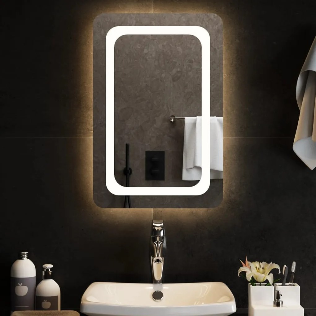 3154091 vidaXL Espelho de casa de banho com luzes LED 40x60 cm