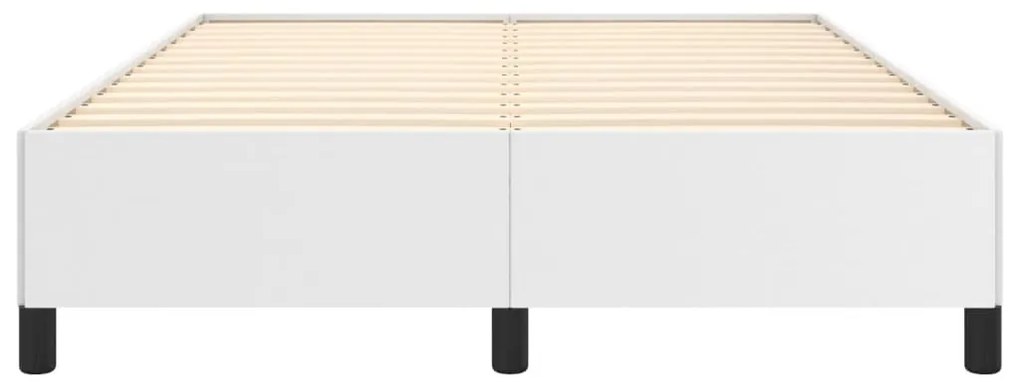 Estrutura de cama 140x200 cm couro artificial branco