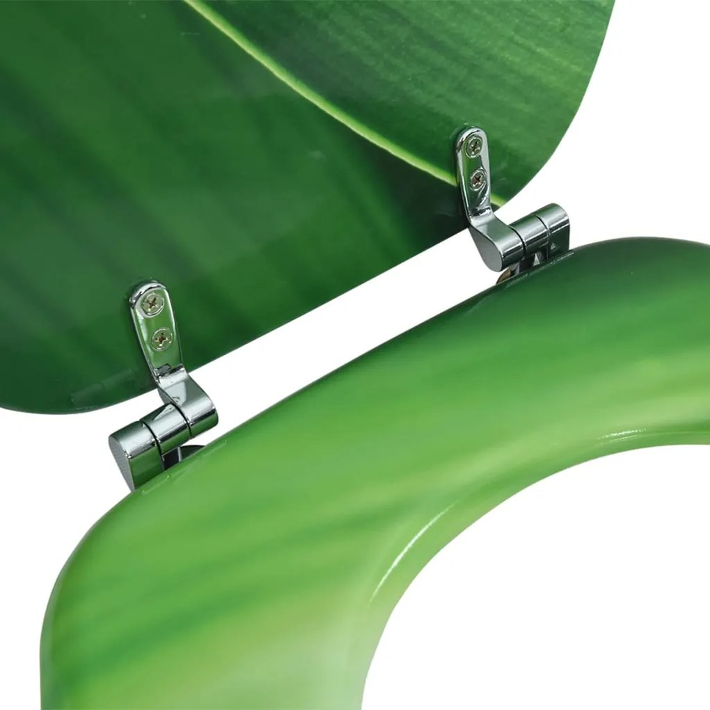 Assento sanita c/ tampa MDF design gotas de água verde