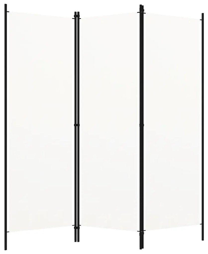 vidaXL Divisória de quarto com 3 painéis 150x180 cm branco