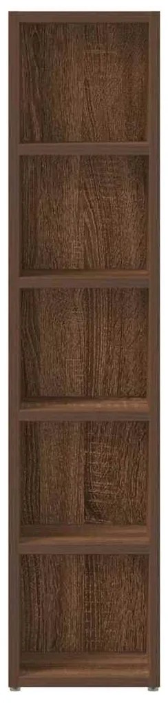 Armários para CDs 2 pcs 21x16x93,5cm derivados madeira castanho