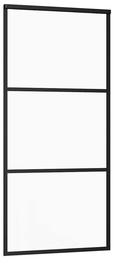 Porta deslizante c/ conj. ferragens 90x205cm vidro ESG preto