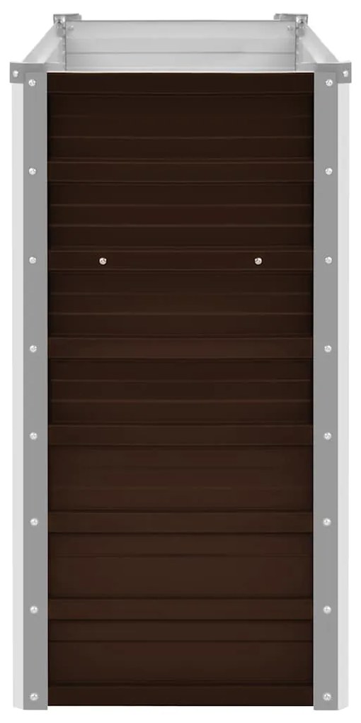 Canteiro elevado de jardim aço galvanizado 100x40x77cm castanho