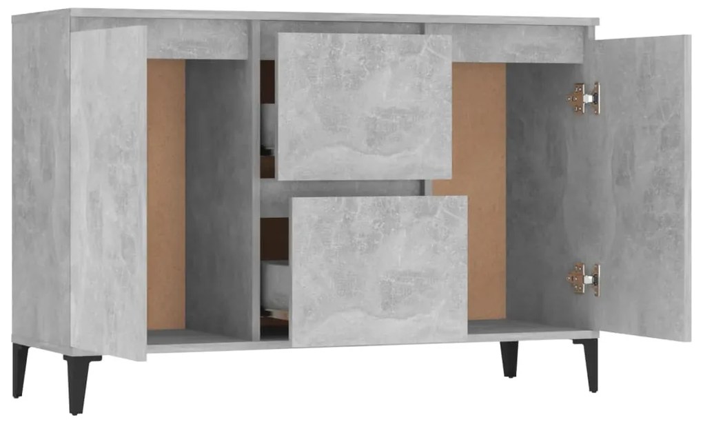 Aparador 104x35x70 cm derivados de madeira cinza cimento