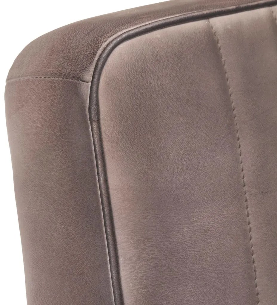 Poltrona cantilever couro genuíno castanho