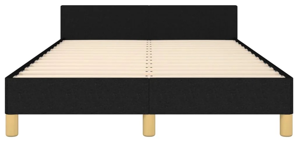 Estrutura de cama sem colchão 120x200 cm tecido preto