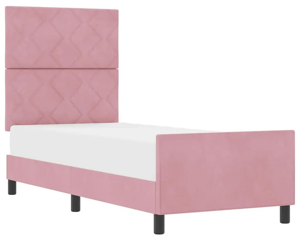 Cama vidaXL Rosa 80x200 cm Veludo