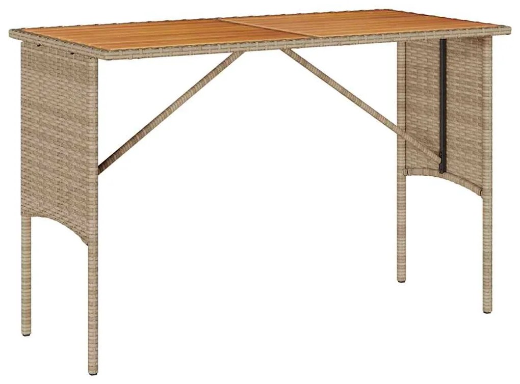 3 pcs conjunto de jantar p/ jardim com almofadões vime PE bege