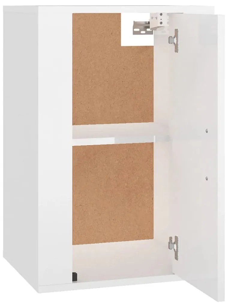 Móveis de TV de parede 2 pcs 40x34,5x60 cm branco brilhante