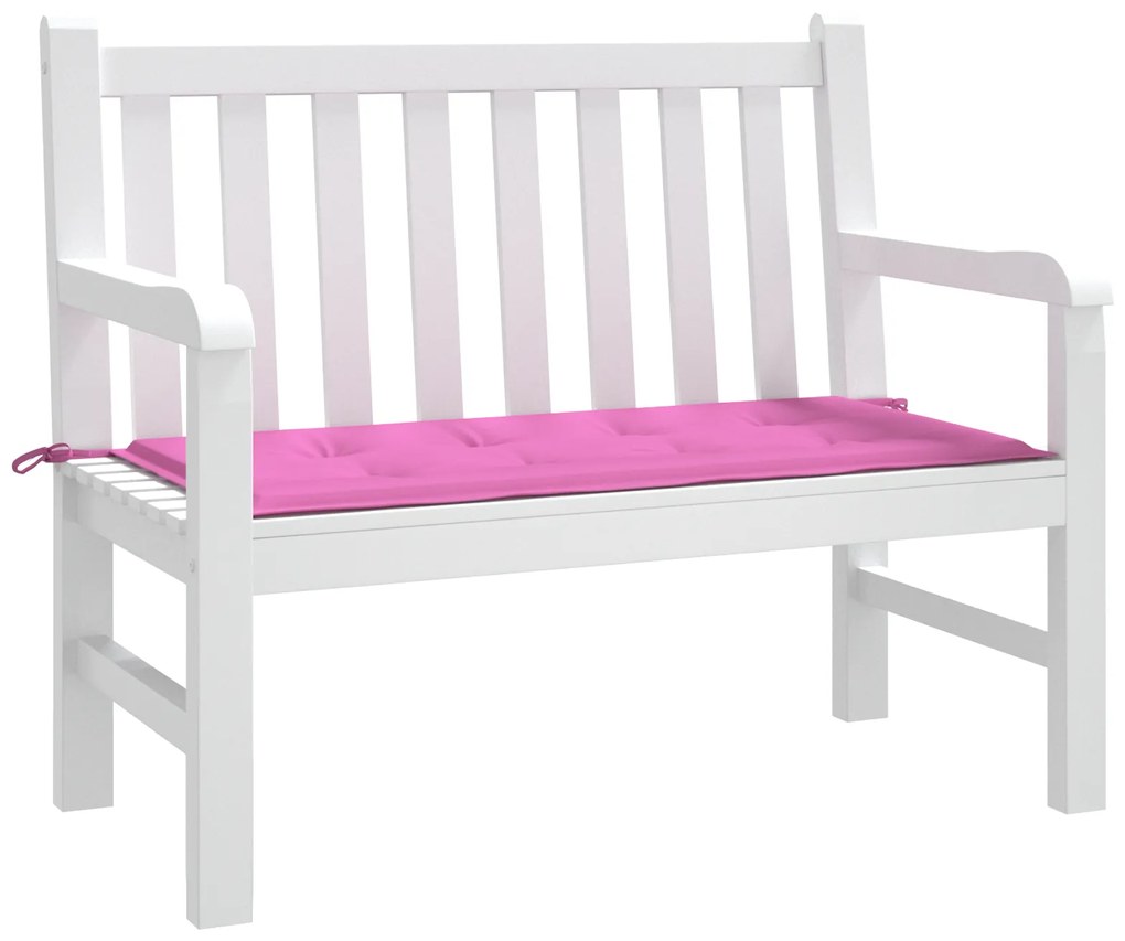 Almofada para Banco de Jardim Rosa 120x50x4 cm Tecido Oxford