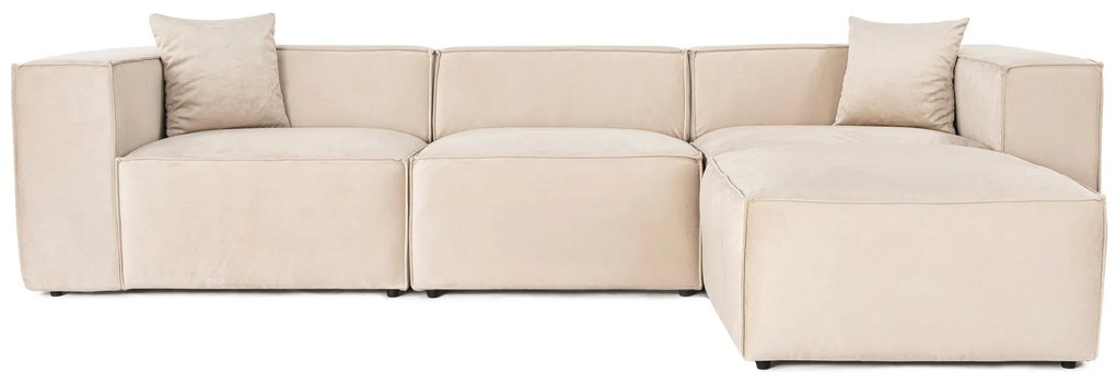 Sofá de Canto Lora – Creme – 303 cm x 193 cm x 65 cm