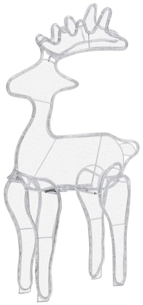 Rena decorativa Natal c/ malha de aço 306 luzes LED 60x24x89 cm