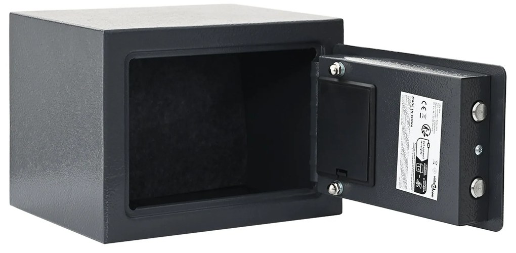 Cofre Digital Electrónico Cinza Escuro 23x17x17 cm Aço