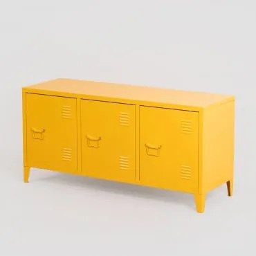 Móvel Tv 120x40 Cm Armário Em Aço Pohpli Amarelo Albero - Sklum