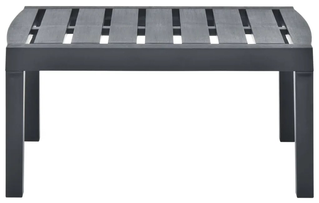 Mesa de jardim 78x55x38 cm plástico antracite