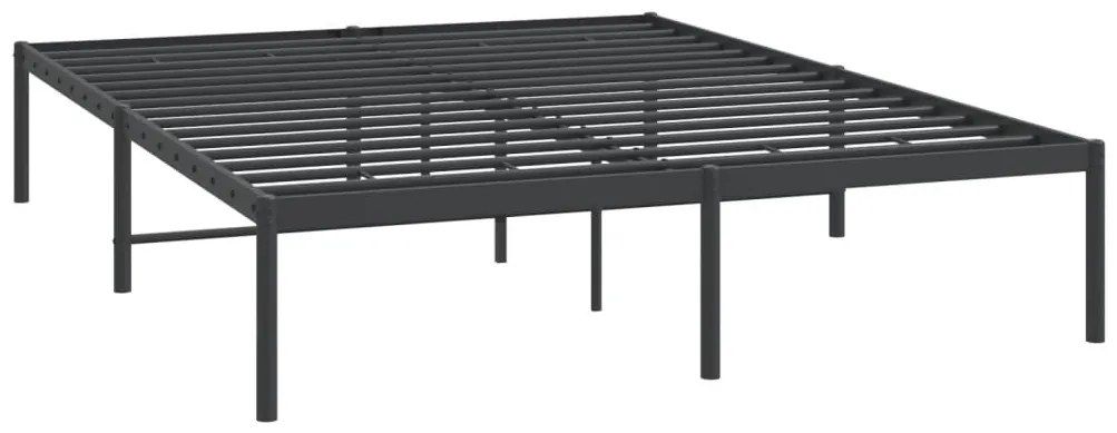 Estrutura de cama 140x190 cm metal preto