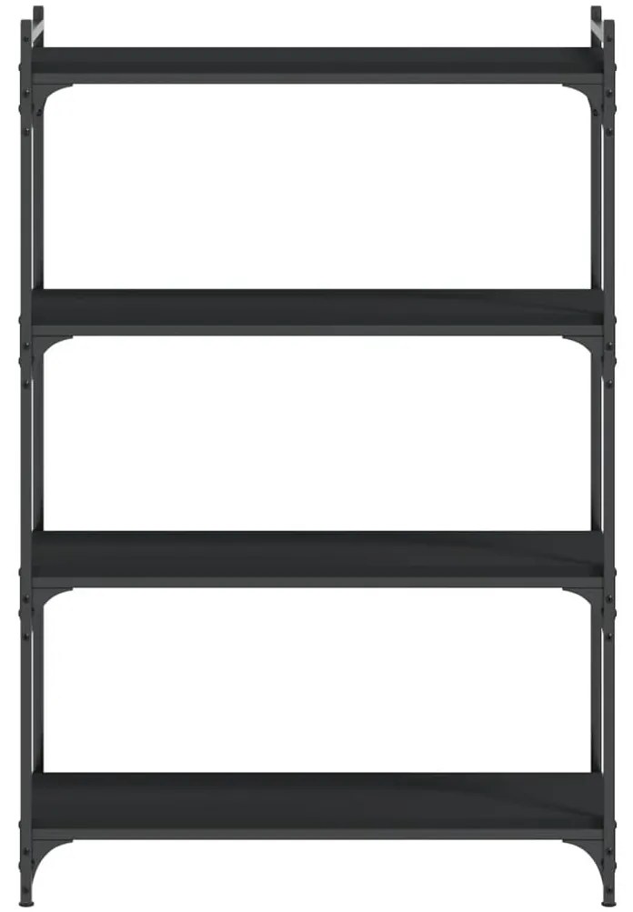 Estante c/ 4 prateleiras 80x30x120cm derivados de madeira preto