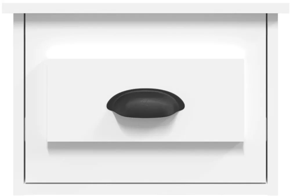 Mesa de cabeceira de parede 41,5x36x28 cm branco