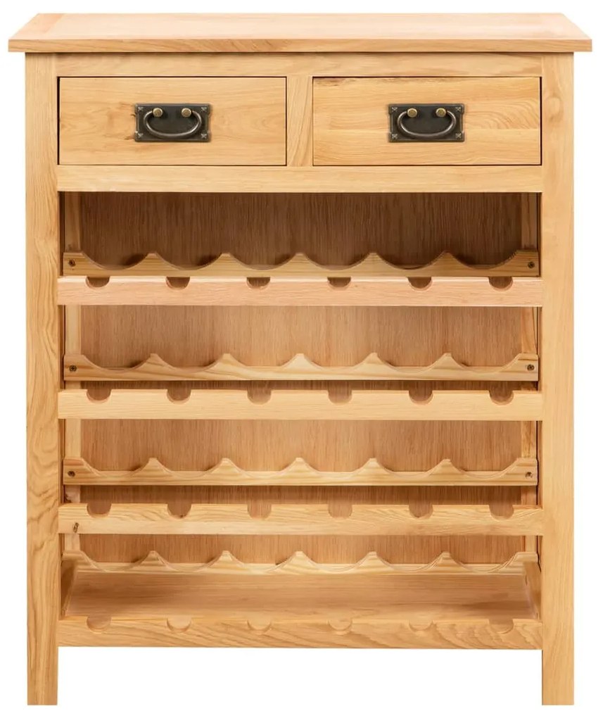 Armário para vinhos 72x32x90 cm madeira carvalho maciça