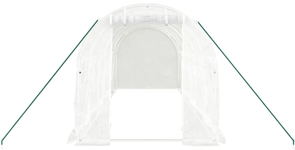 Estufa com estrutura de aço 12 m² 6x2x2 m branco