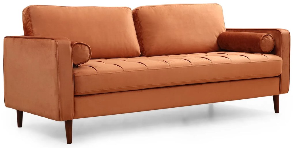 Sofá de 3 Lugares Rome – Laranja – 215x90x70 cm
