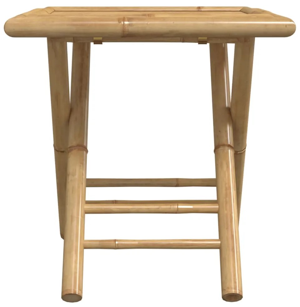 Mesa de jardim dobrável 45x45x45 cm bambu