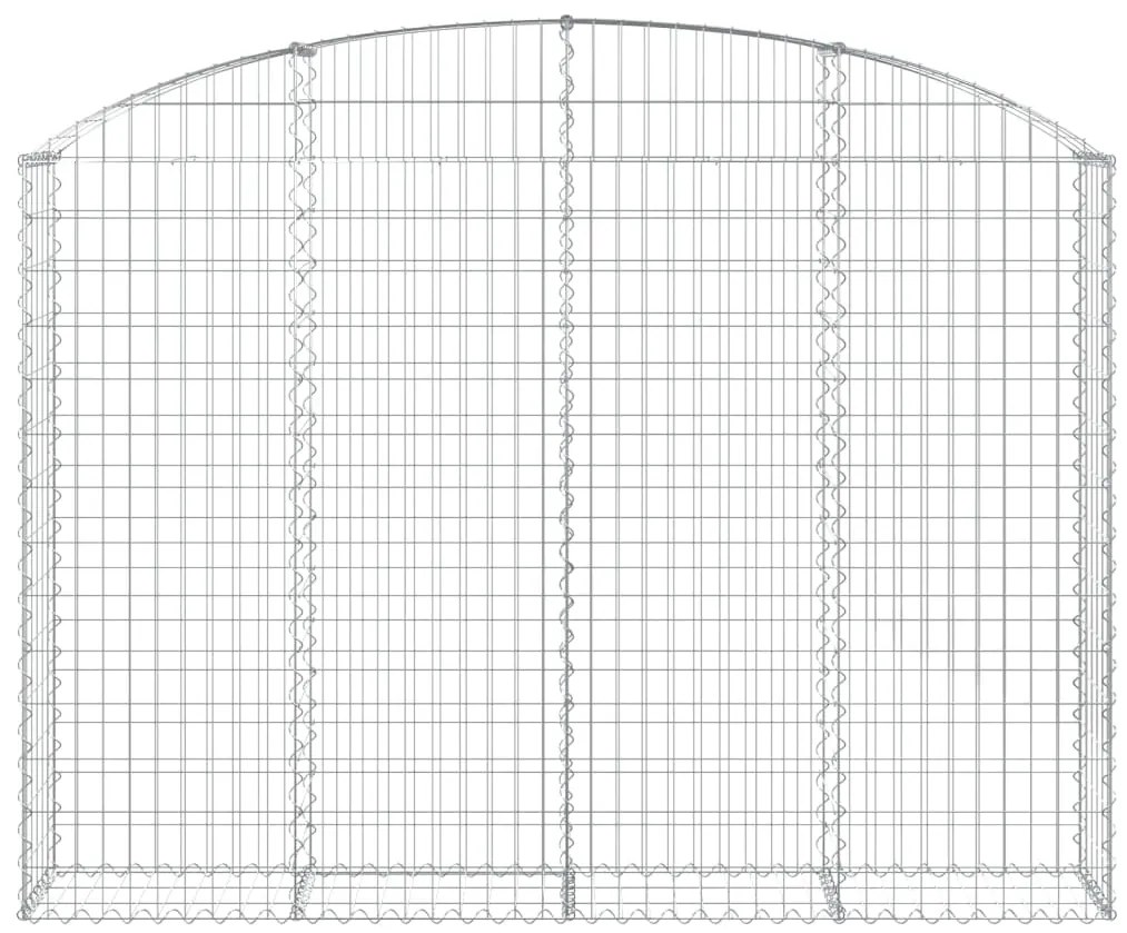 Cesto gabião arqueado 200x30x140/160 cm ferro galvanizado