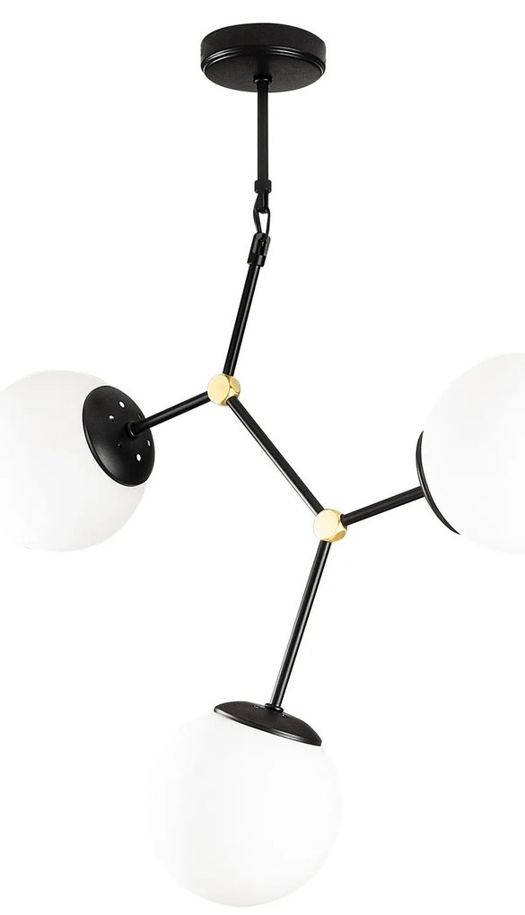 Candeeiro de Teto Damar – Preto e Branco – 55 x 15 cm