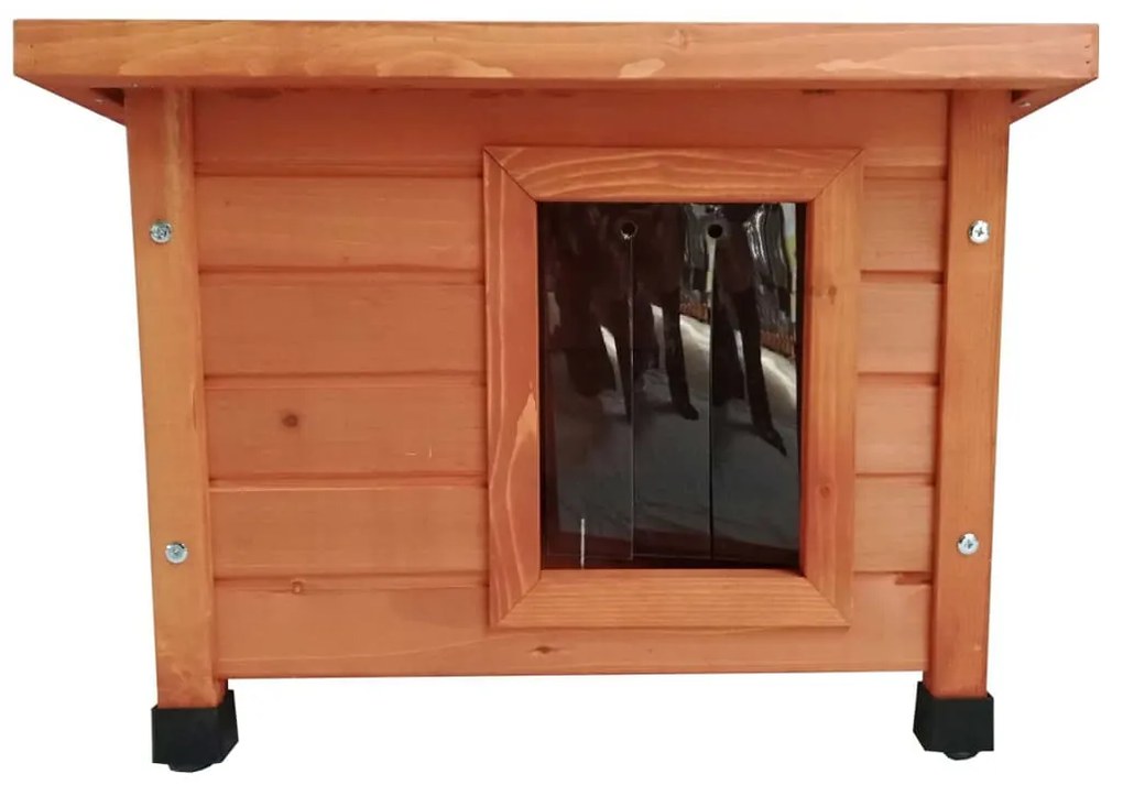 430687 @Pet @Pet @Pet Casa de exterior para gatos 57x45x43 cm madeira castanho