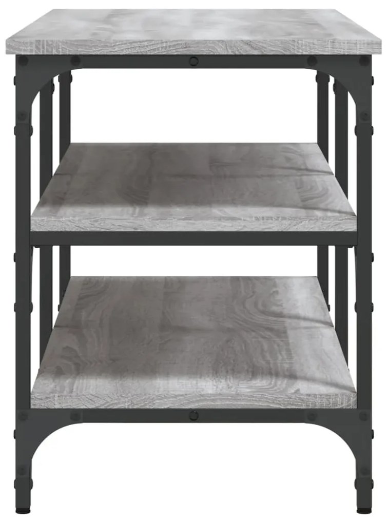 Banco sapateira 100x38,5x49cm derivados madeira cinzento sonoma
