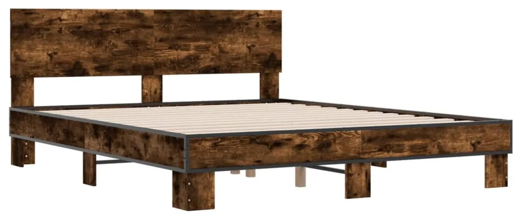 Estrutura de cama 150x200 cm derivados madeira/metal
