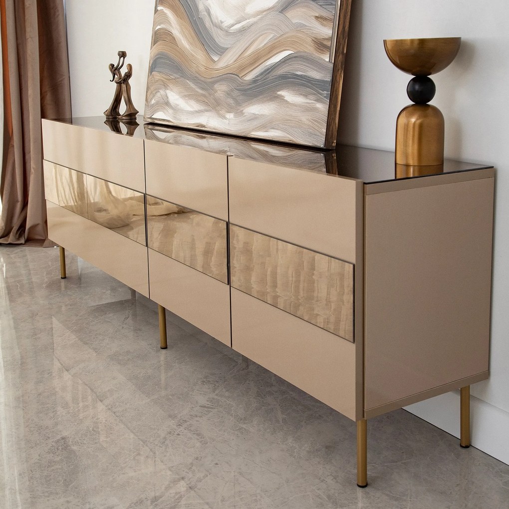Móvel TV Leon – Bronze Dourado – 180 cm x 59 cm x 35 cm