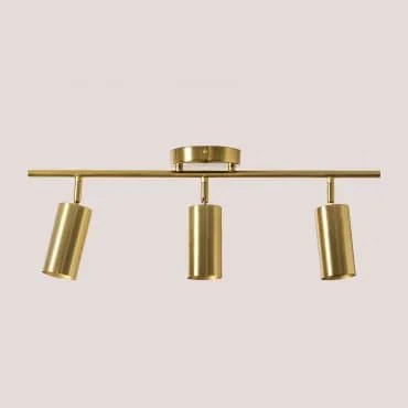Lâmpada De Teto Orientável Em Metal Plusie Dourado - Sklum