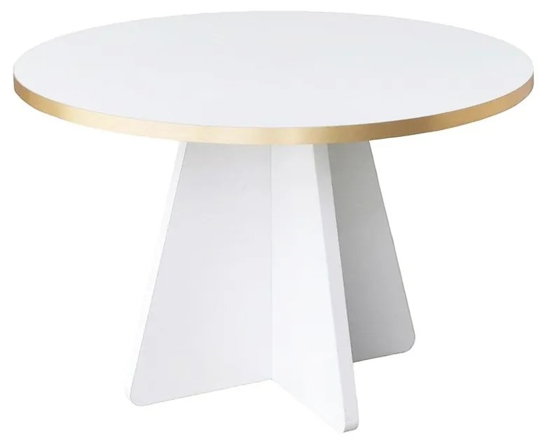 Mesa de Centro Mushroom – Dourado e Branco – 60 cm x 40 cm x 60 cm