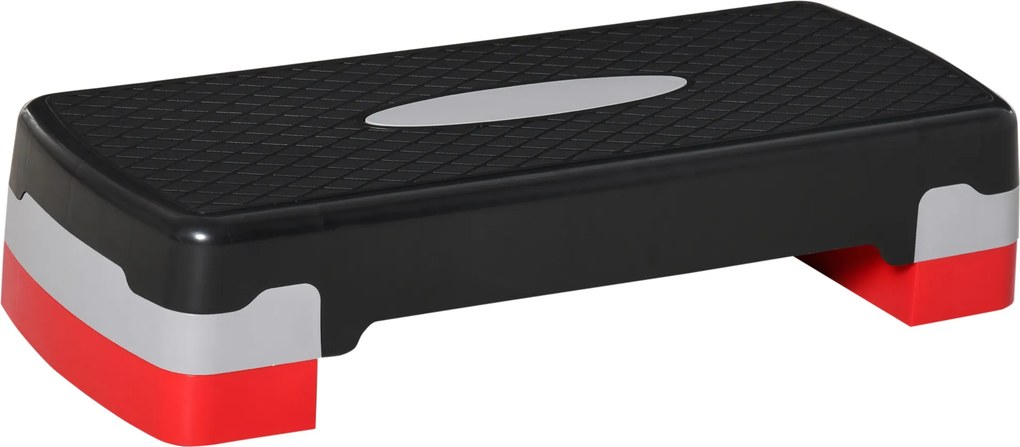 Step para Exercício Aeróbico Plataforma Step com Altura Ajustável em 2 Níveis com Carga Máxima 150kg para Exercício em Academia Casa 68x29x10-15cm Pre
