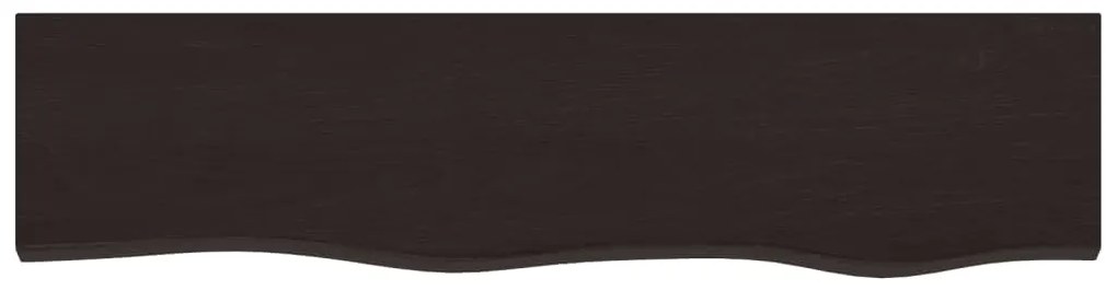 Prateleira de parede 80x20x2cm carvalho tratado castanho-escuro