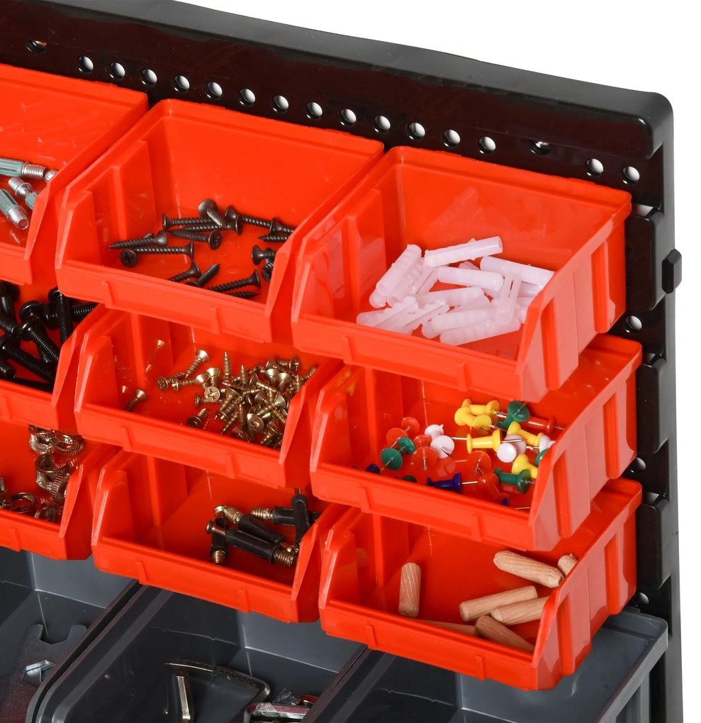 DURHAND Organizador de parafusos e ferragens para parede Caixas 2 Tamanhos 37,5x18x95,5