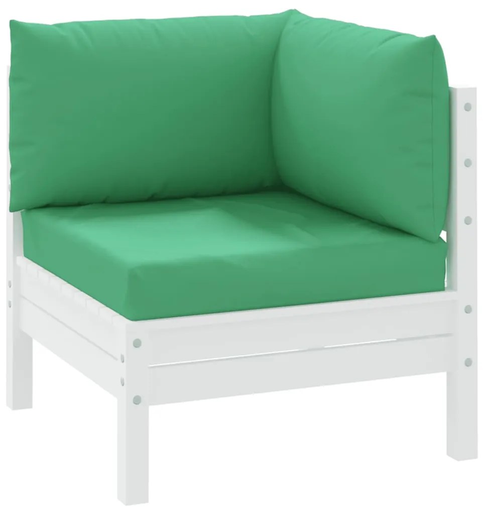 Almofadões p/ móveis de paletes 3 pcs tecido oxford verde