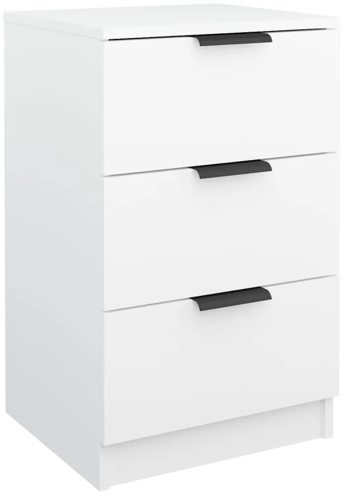 Mesas de cabeceira 2 pcs 40x36x65 cm branco