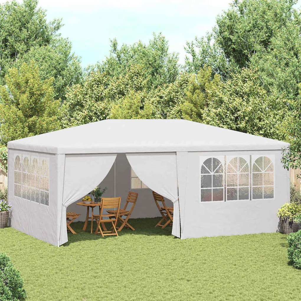 vidaXL Tenda festas profissional + paredes laterais 4x6m 90g/m² branco