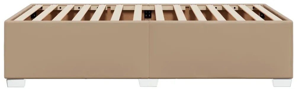 Estrutura de cama 90x190 cm couro artificial cappuccino