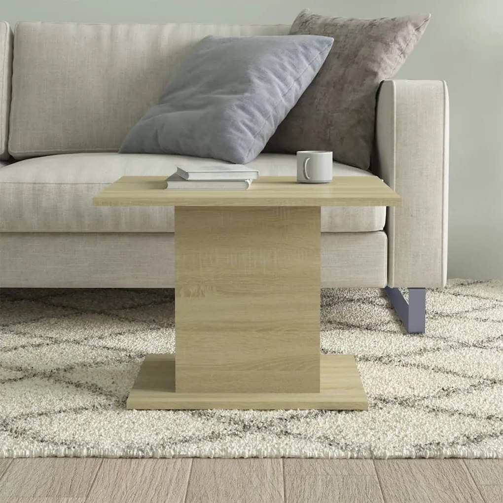 Mesa de centro 55,5x55,5x40cm derivados madeira carvalho sonoma