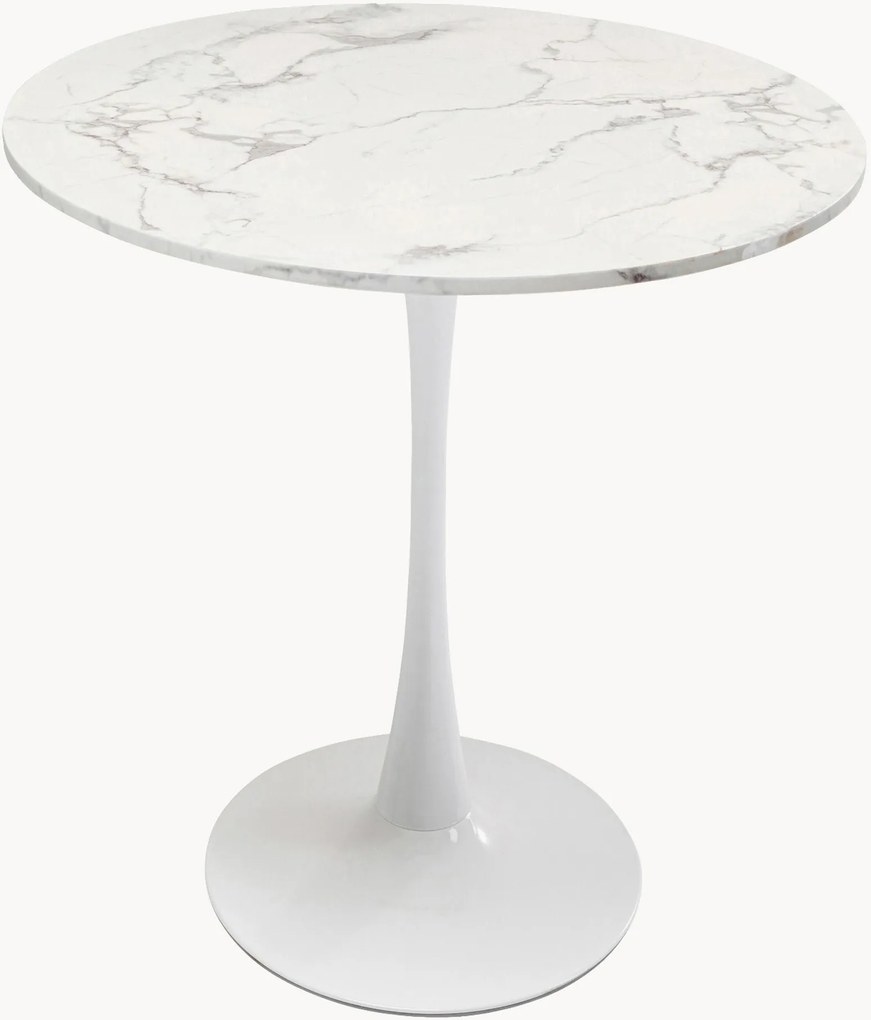 Mesa de jantar redonda com efeito mármore Schickeria