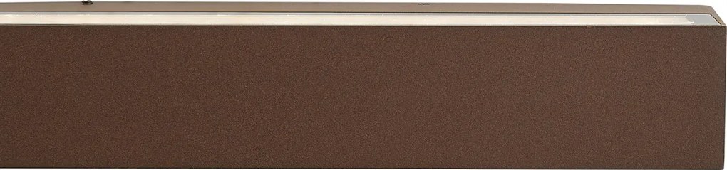 Candeeiro de parede exterior industrial castanho ferrugem 38cm incl. LED IP65 - Hannah