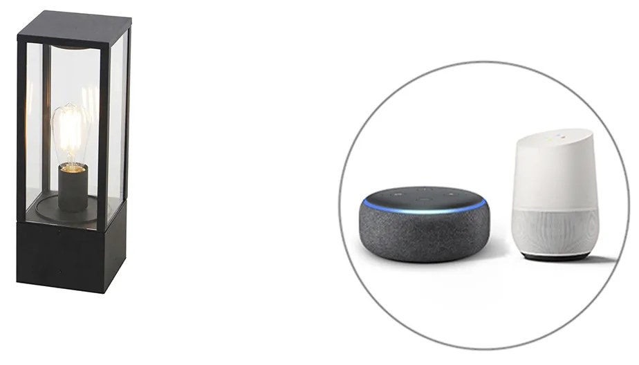 LED Candeeiro de pé exterior inteligente preto 40 cm incl. Wifi ST64 - Charlois Design