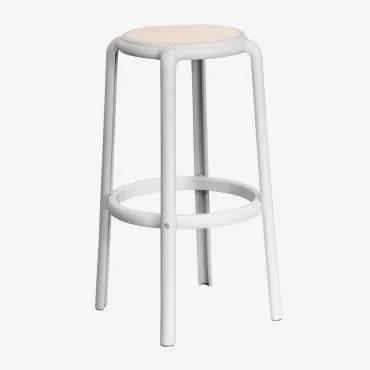 Banco Alto De Jardim Em Polipropileno Omara Cinza Claro & ↑75 Cm - Sklum