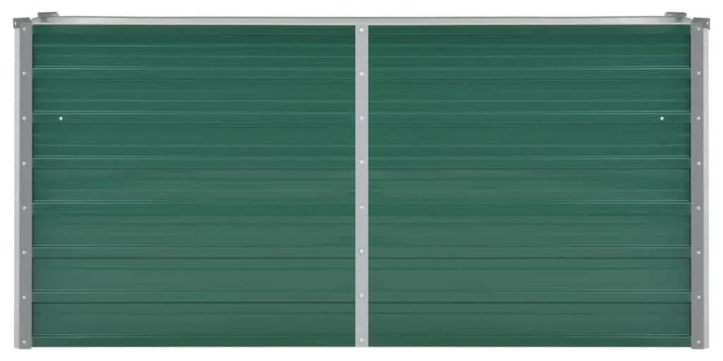 Canteiro elevado de jardim aço galvanizado 160x40x77 cm verde